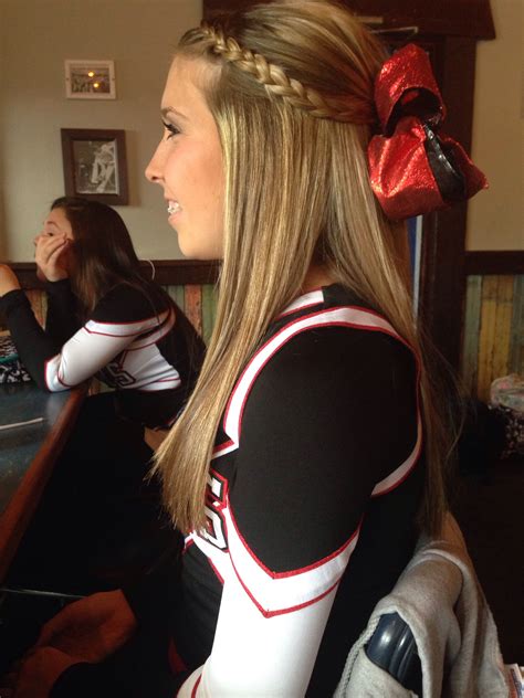 cheer competition hairstyles|cheerleading hair styles.